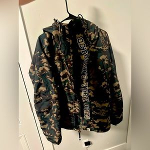 OVO Collab w/ A Bathing Ape camo jacket men’s XL